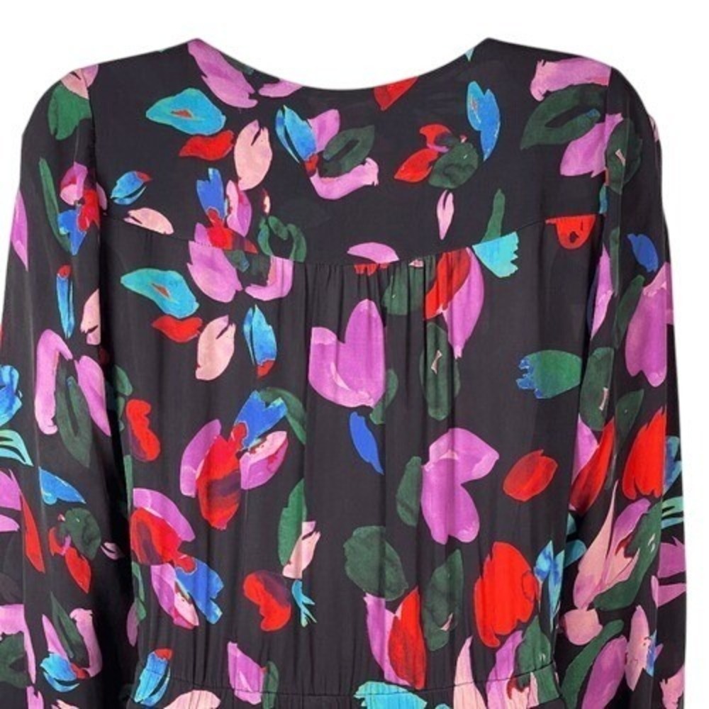 Parker Cora Floral Silk Blend Maxi‎ Dress 4 - Picture 9 of 13